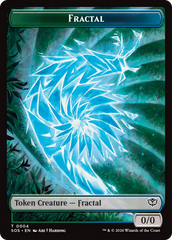 Beast // Fractal (0004) Double-Sided Token [Secrets of Strixhaven Commander Tokens] | Gamers Paradise