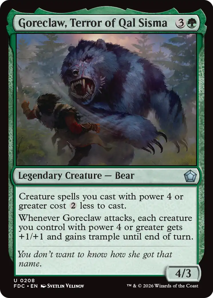 Goreclaw, Terror of Qal Sisma [Foundations Commander] | Gamers Paradise