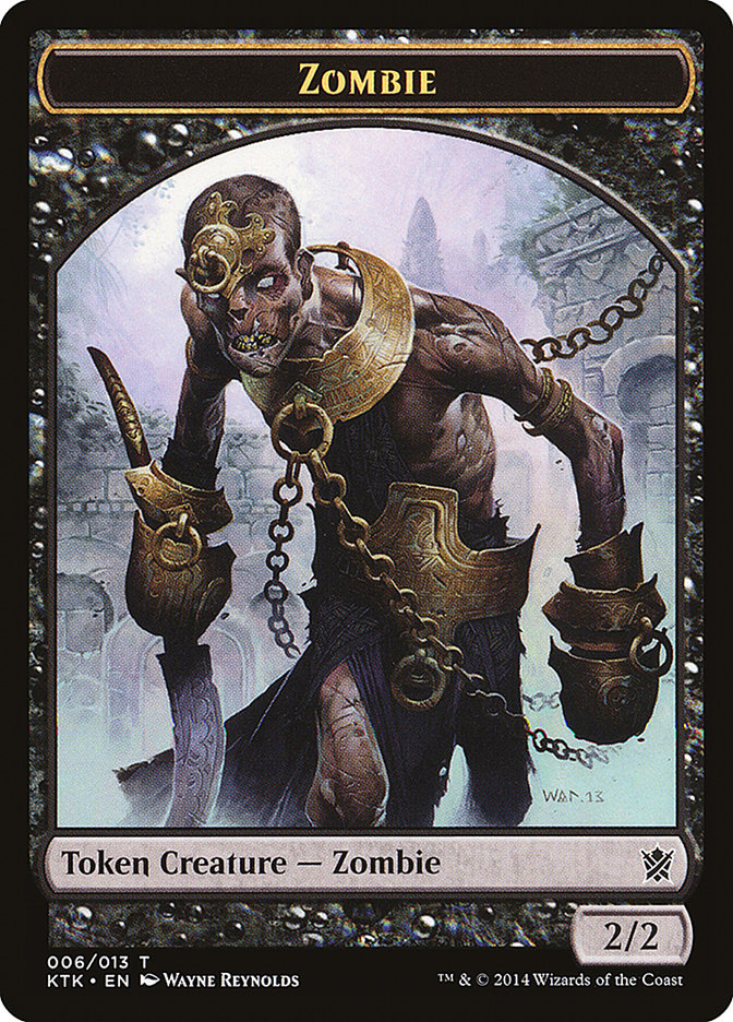 Zombie Token [Khans of Tarkir Tokens] | Gamers Paradise