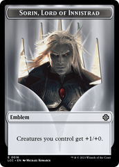 Emblem - Sorin, Lord of Innistrad // Vampire (0004) Double-Sided Token [The Lost Caverns of Ixalan Commander Tokens] | Gamers Paradise