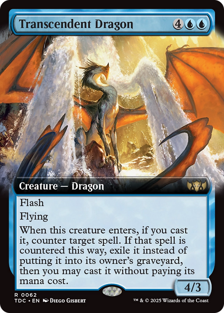 Transcendent Dragon (Extended Art) [Tarkir: Dragonstorm Commander] | Gamers Paradise