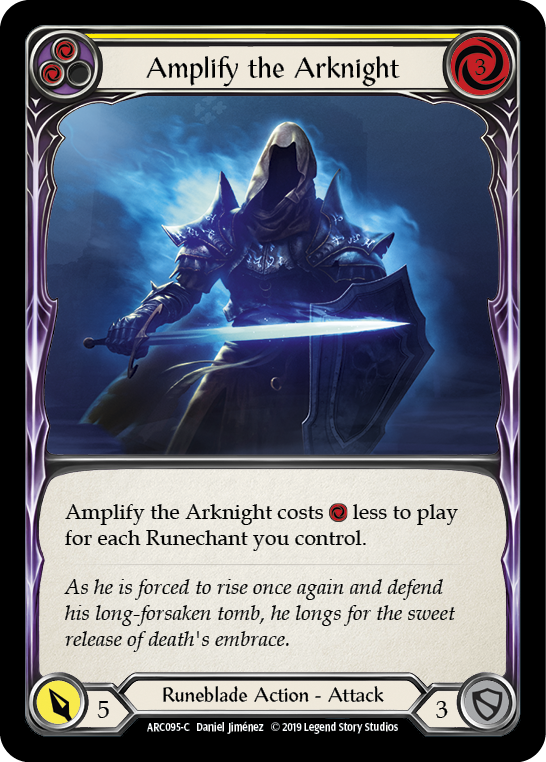 Amplify the Arknight (Yellow) [ARC095-C] (Arcane Rising)  1st Edition Normal | Gamers Paradise