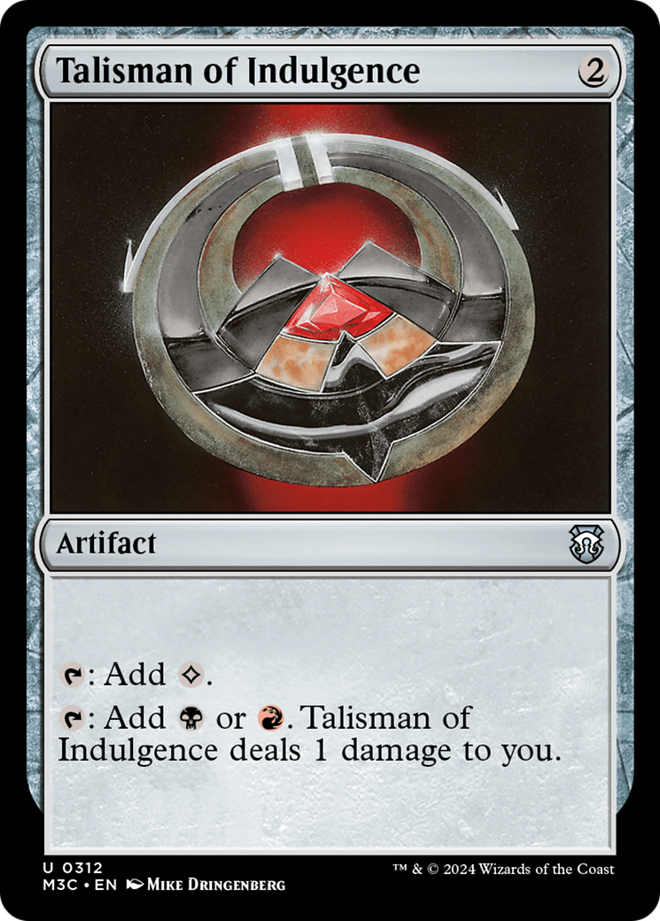 Talisman of Indulgence [Modern Horizons 3 Commander] | Gamers Paradise