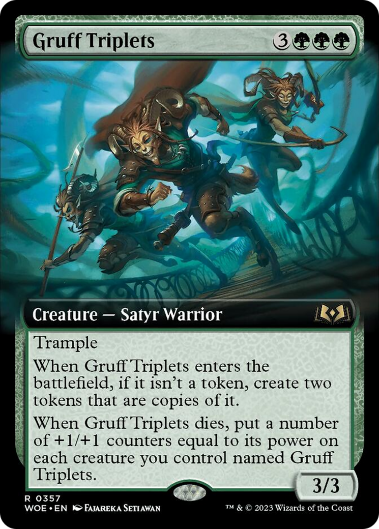 Gruff Triplets (Extended Art) [Wilds of Eldraine] | Gamers Paradise