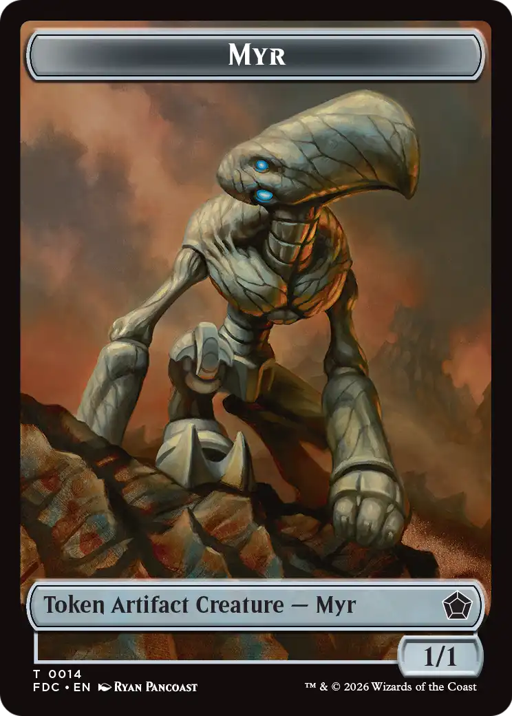 Thopter // Myr Double-Sided Token [Foundations Commander Tokens] | Gamers Paradise