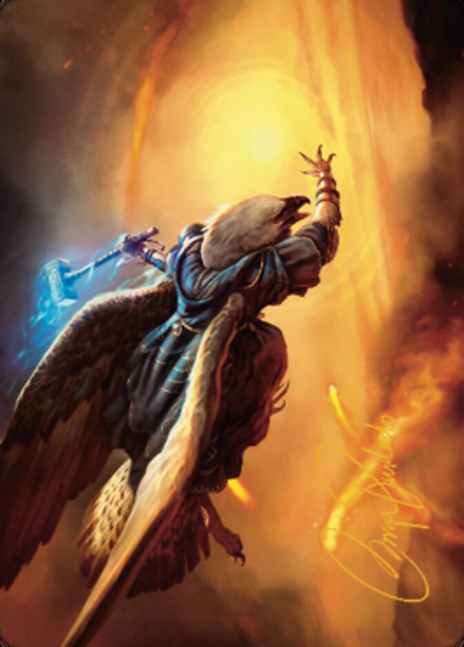 Battlewing Mystic Art Card (Gold-Stamped Signature) [Dominaria United Art Series] | Gamers Paradise