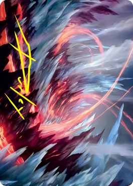 Frostboil Snarl Art Card (Gold-Stamped Signature) [Strixhaven: School of Mages Art Series] | Gamers Paradise