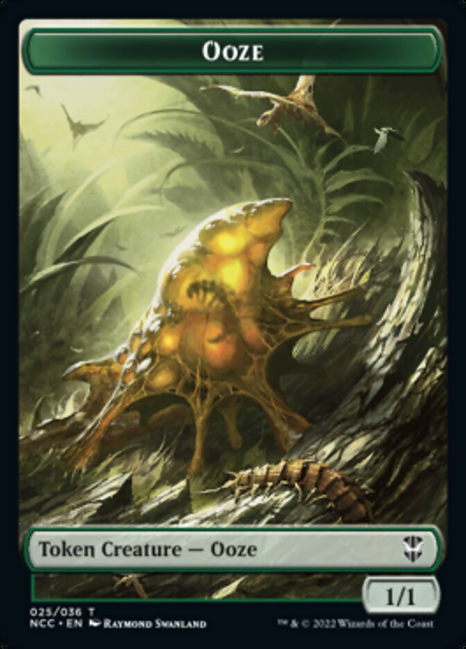 Ooze (025) // Treasure (015) Double-Sided Token [Streets of New Capenna Commander Tokens] | Gamers Paradise