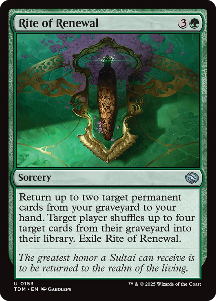 Rite of Renewal [Tarkir: Dragonstorm] | Gamers Paradise