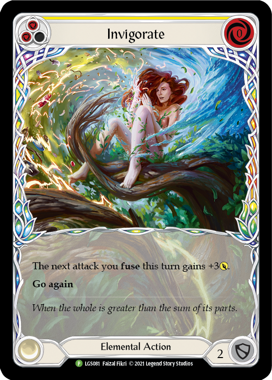 Invigorate (Yellow) [LGS081] (Promo)  Rainbow Foil | Gamers Paradise