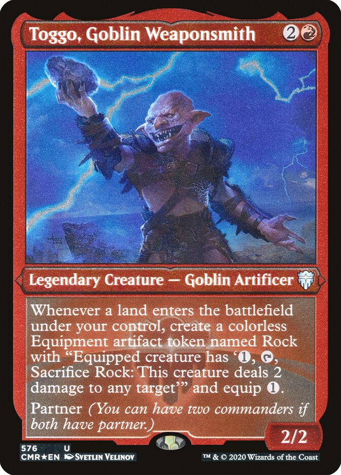 Toggo, Goblin Weaponsmith (Etched) [Commander Legends] | Gamers Paradise