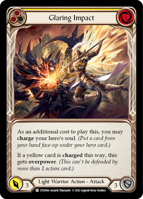 Glaring Impact (Yellow) [DTD064] (Dusk Till Dawn)  Rainbow Foil | Gamers Paradise