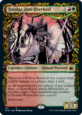 Tovolar, Dire Overlord // Tovolar, the Midnight Scourge (Showcase Equinox) [Innistrad: Midnight Hunt] | Gamers Paradise
