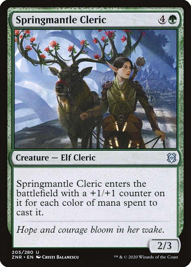Springmantle Cleric [Zendikar Rising] | Gamers Paradise