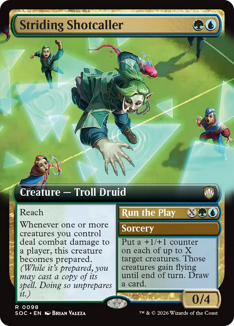 Striding Shotcaller (Extended Art) [Secrets of Strixhaven Commander] | Gamers Paradise
