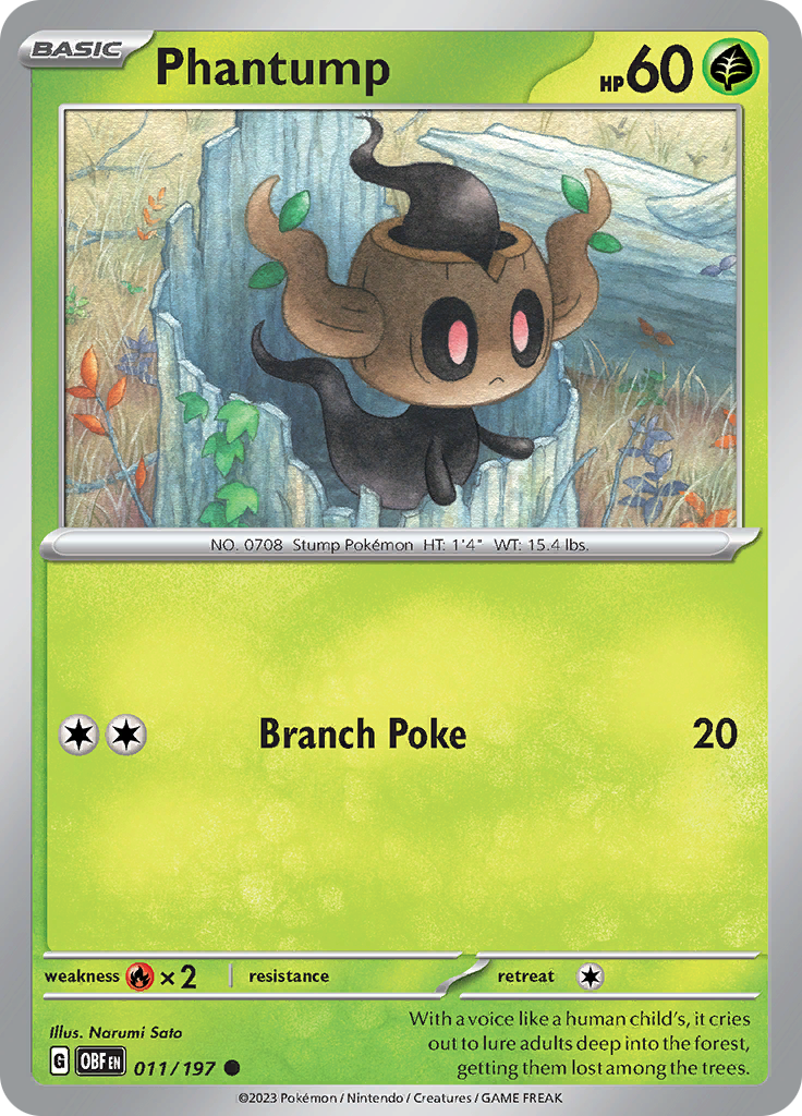 Phantump (011/197) [Scarlet & Violet: Obsidian Flames] | Gamers Paradise