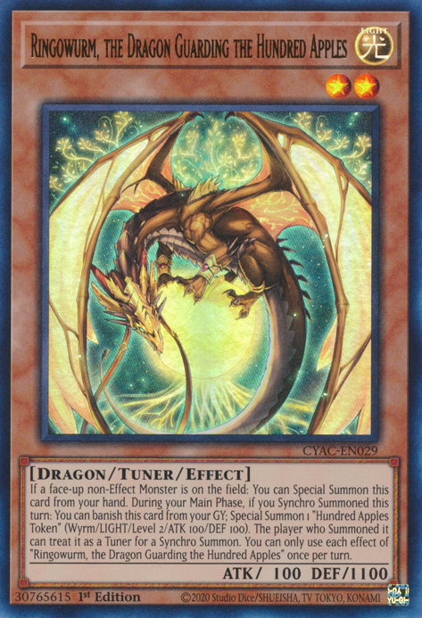 Ringowurm, the Dragon Guarding the Hundred Apples [CYAC-EN029] Ultra Rare | Gamers Paradise