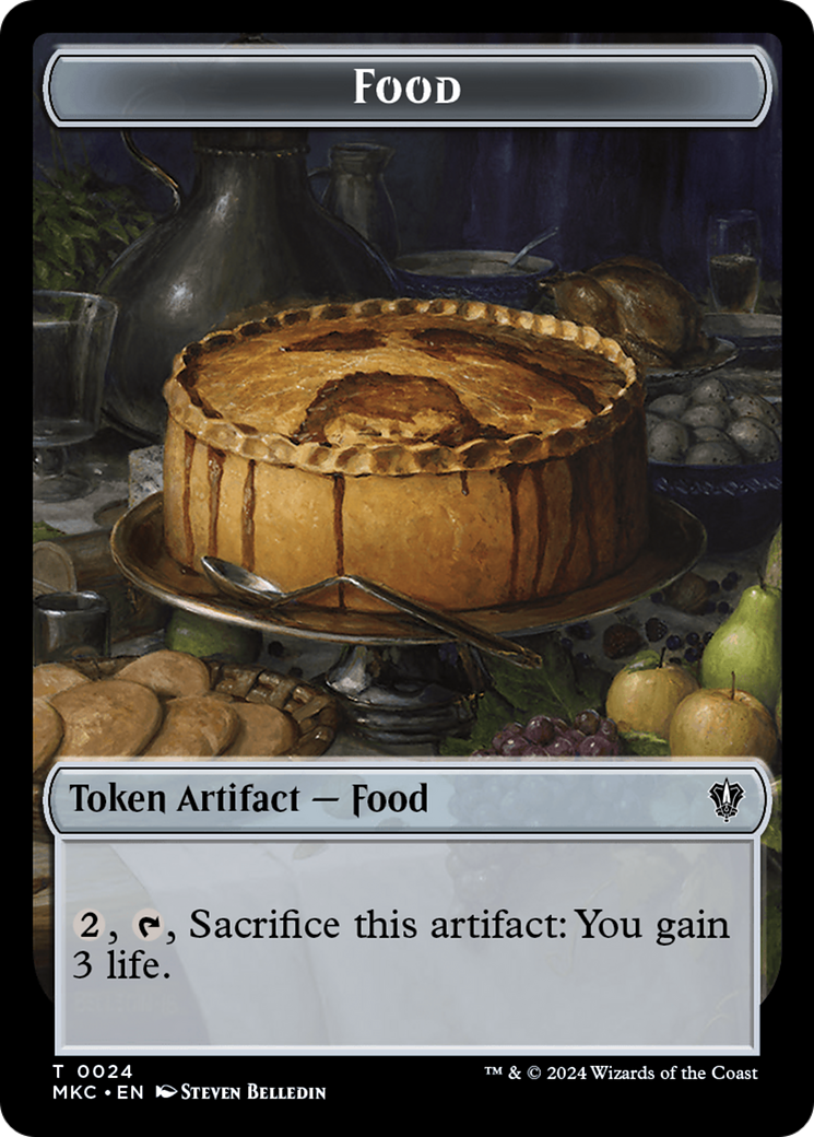 Clue // Food Double-Sided Token [Murders at Karlov Manor Commander Tokens] | Gamers Paradise