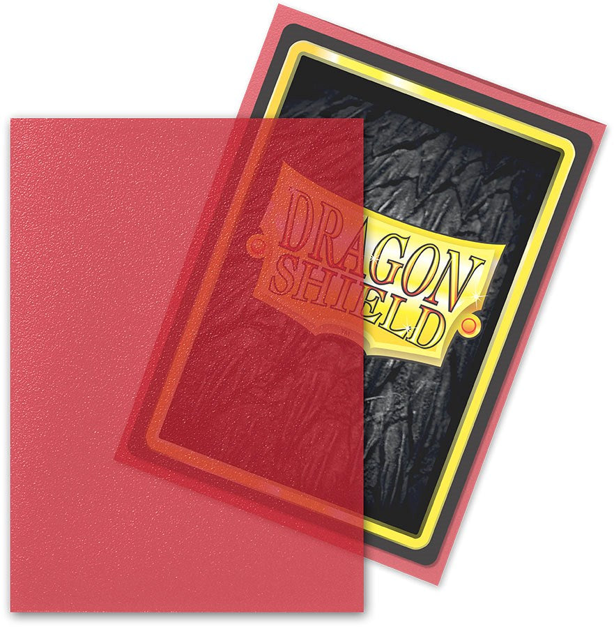 Dragon Shield: Standard 100ct Sleeves - Clear Red (Matte) | Gamers Paradise