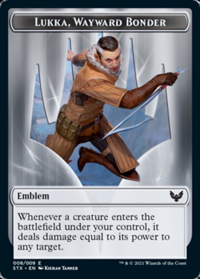 Fractal // Lukka, Wayward Bonder Emblem Double-Sided Token [Strixhaven: School of Mages Tokens] | Gamers Paradise