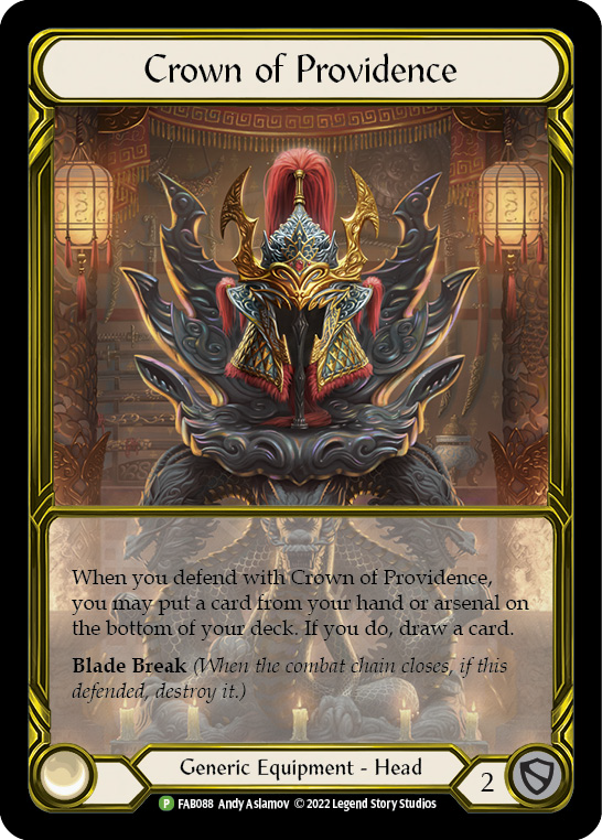 Crown of Providence (Golden) [FAB088] (Promo)  Cold Foil | Gamers Paradise