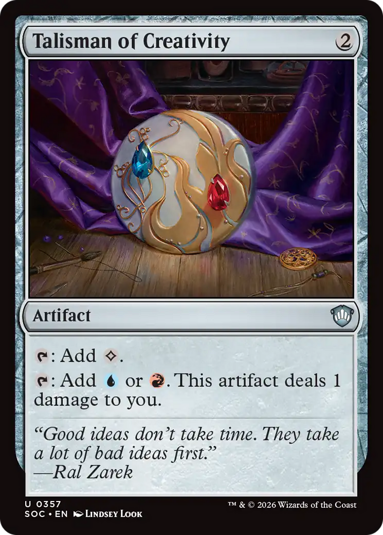 Talisman of Creativity [Secrets of Strixhaven Commander] | Gamers Paradise