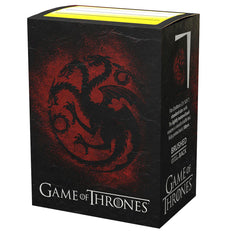 Dragon Shield: Standard 100ct Brushed Art Sleeves - Game of Thrones (House Targaryen) | Gamers Paradise