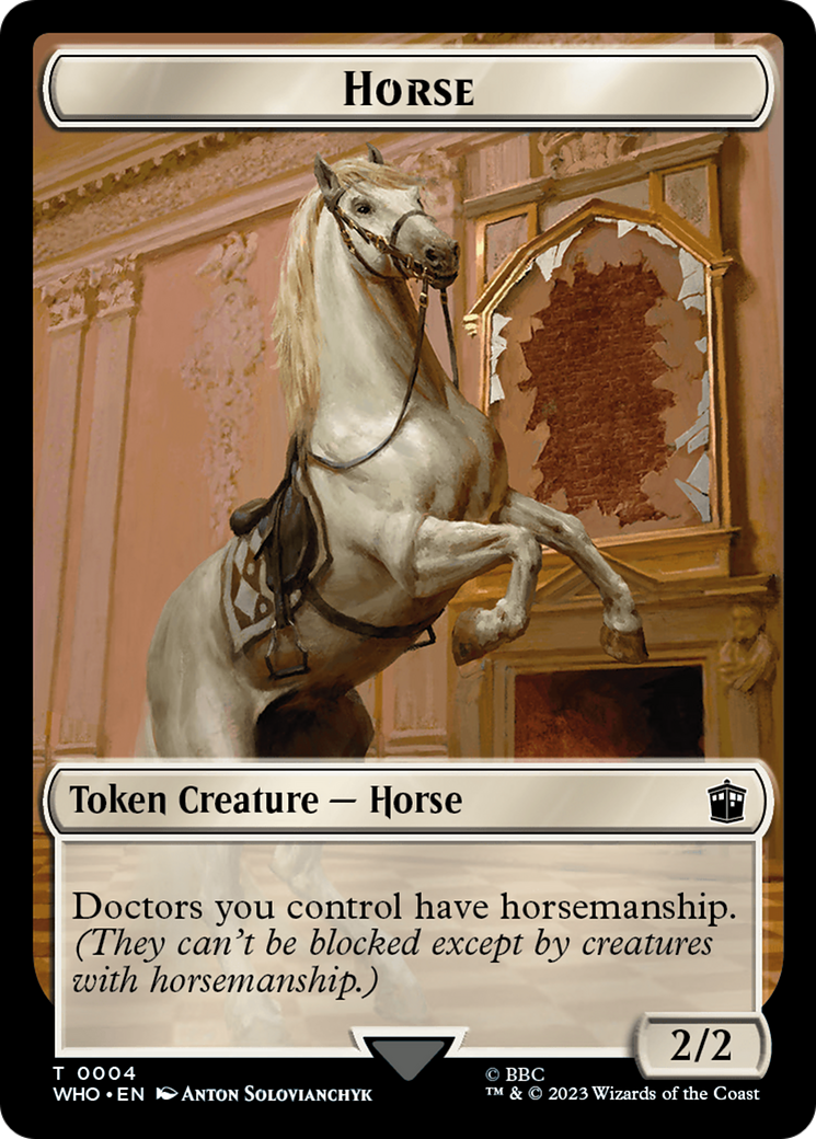 Horse // Cyberman Double-Sided Token [Doctor Who Tokens] | Gamers Paradise
