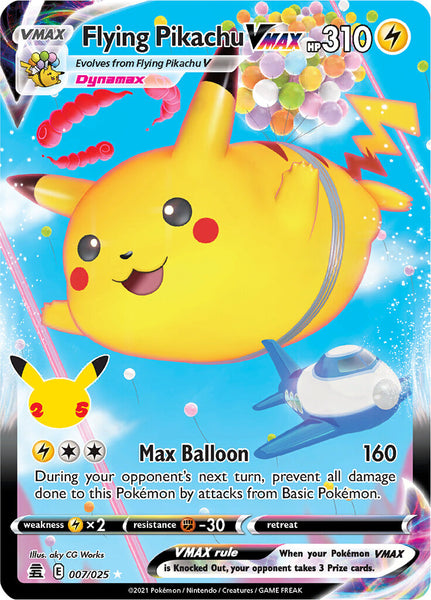Flying Pikachu VMAX (007/025) [Celebrations: 25th Anniversary] – Gamers  Paradise