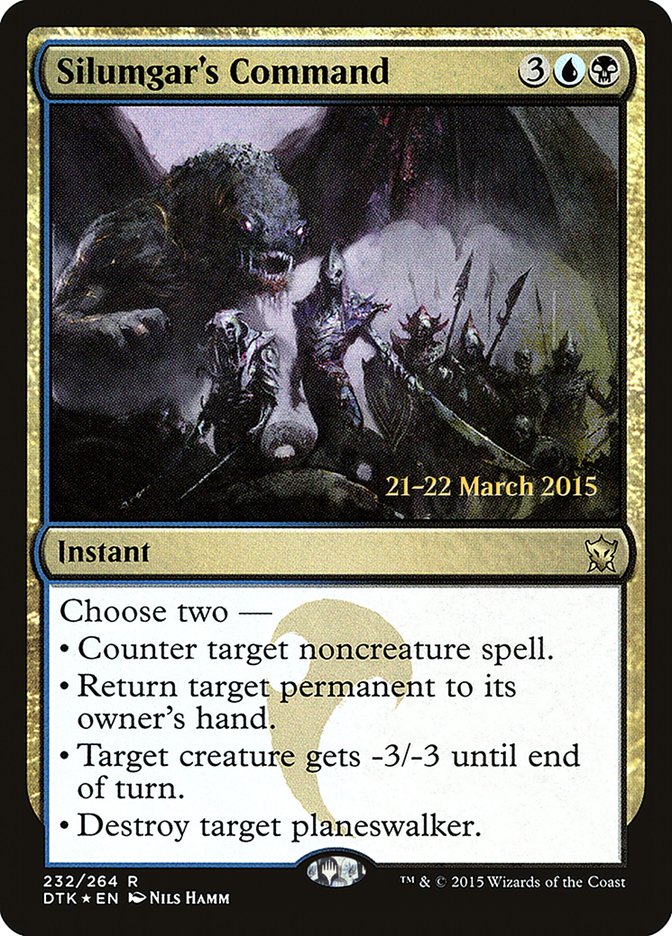 Silumgar's Command [Dragons of Tarkir Prerelease Promos] | Gamers Paradise