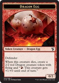 Dragon Egg // Dragon Double-Sided Token [Commander 2018 Tokens] | Gamers Paradise