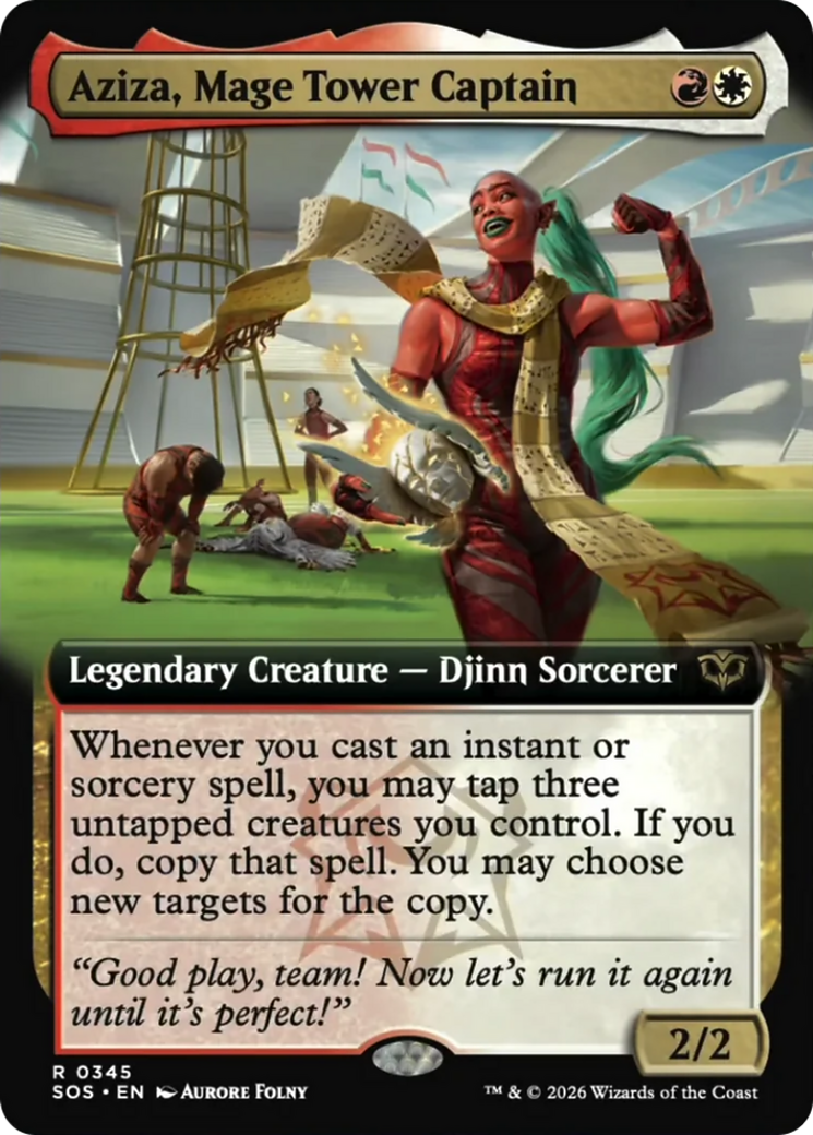 Aziza, Mage Tower Captain (Extended Art) [Secrets of Strixhaven] | Gamers Paradise