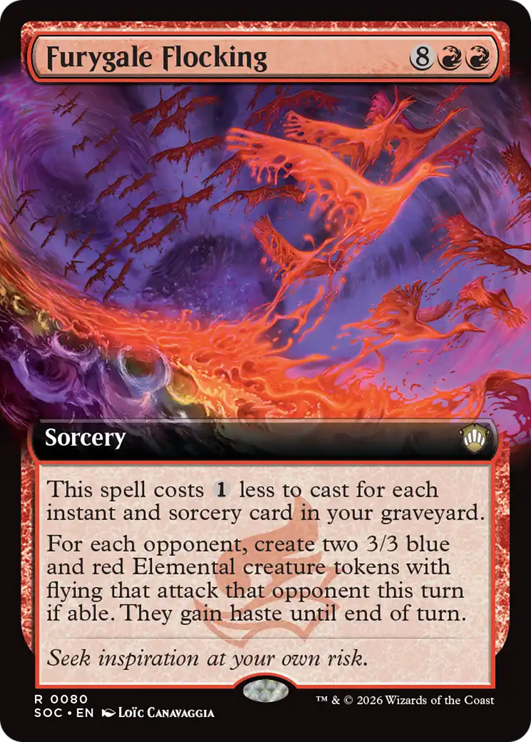 Furygale Flocking (Extended Art) [Secrets of Strixhaven Commander] | Gamers Paradise