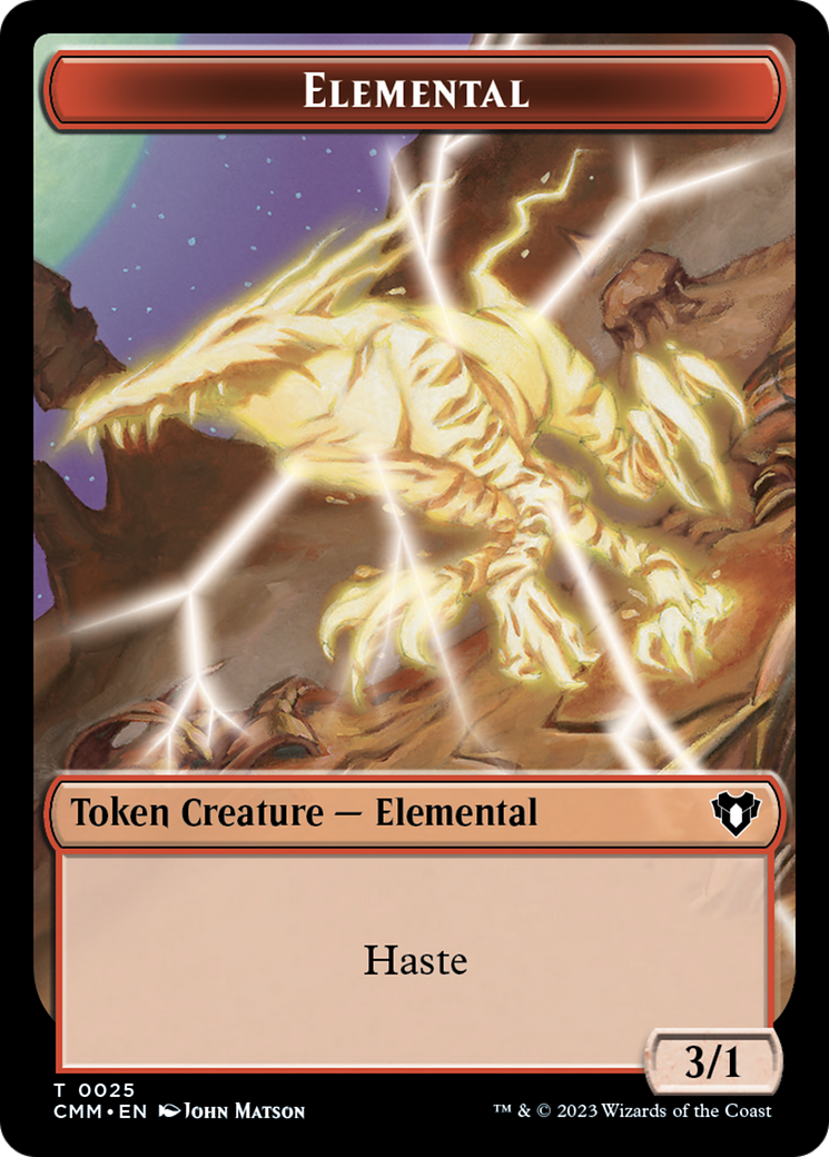 Elemental Token (25) [Commander Masters Tokens] | Gamers Paradise