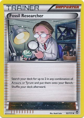 Fossil Researcher (92/111) (Cosmos Holo) [XY: Furious Fists] | Gamers Paradise