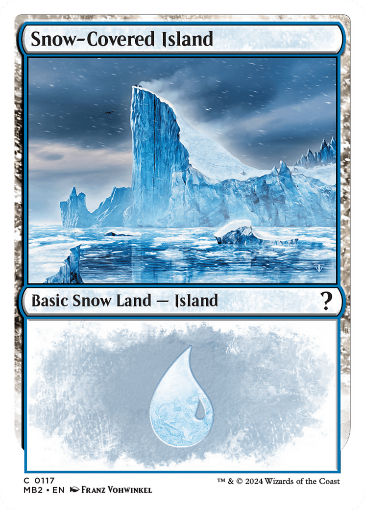 Snow-Covered Island (White Border) [Mystery Booster 2] | Gamers Paradise