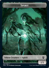 Spirit (001) // Spirit (002) Double-Sided Token [Innistrad: Crimson Vow Commander Tokens] | Gamers Paradise