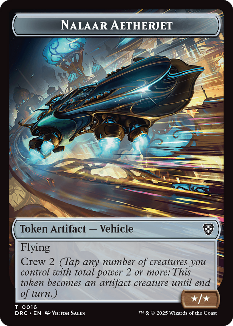 Nalaar Aetherjet // Treasure Double-Sided Token [Aetherdrift Commander Tokens] | Gamers Paradise