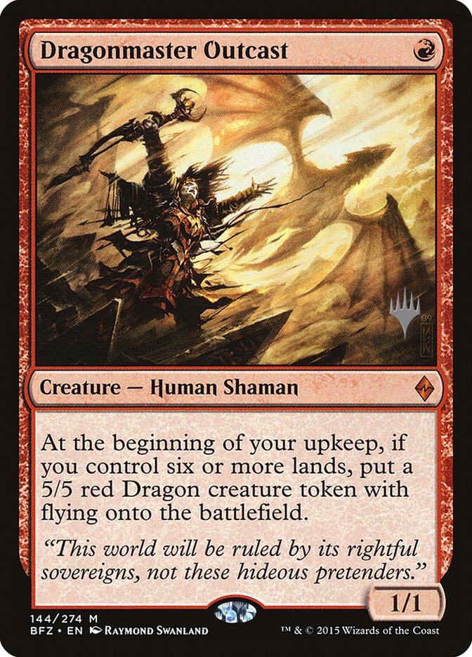 Dragonmaster Outcast (Promo Pack) [Battle for Zendikar Promos] | Gamers Paradise