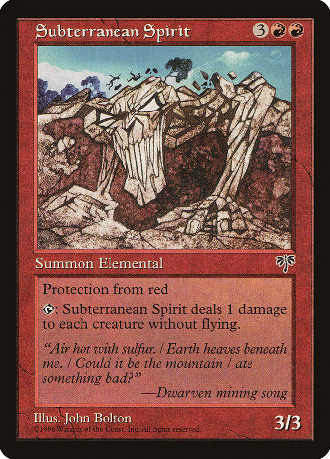 Subterranean Spirit [Mirage] | Gamers Paradise