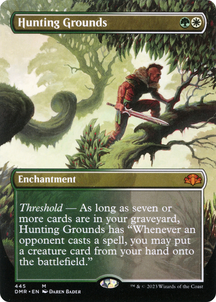 Hunting Grounds (Borderless Alternate Art) [Dominaria Remastered] | Gamers Paradise