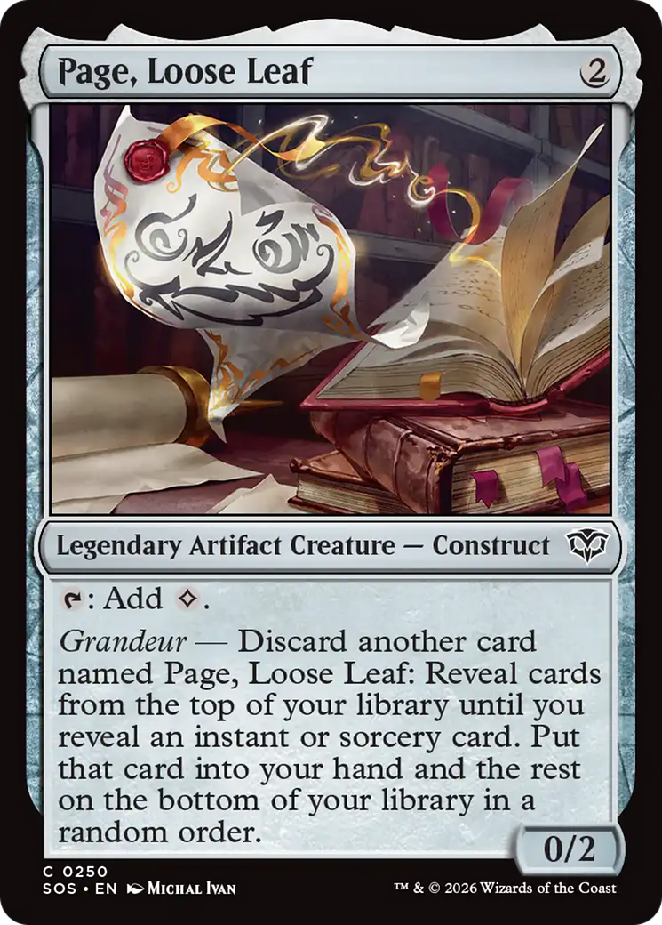 Page, Loose Leaf [Secrets of Strixhaven] | Gamers Paradise