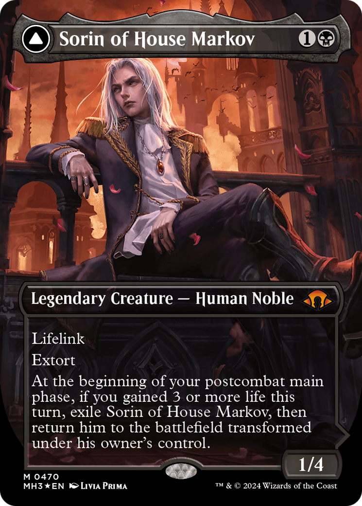 Sorin of House Markov // Sorin, Ravenous Neonate (Borderless) (Textured Foil) [Modern Horizons 3] | Gamers Paradise