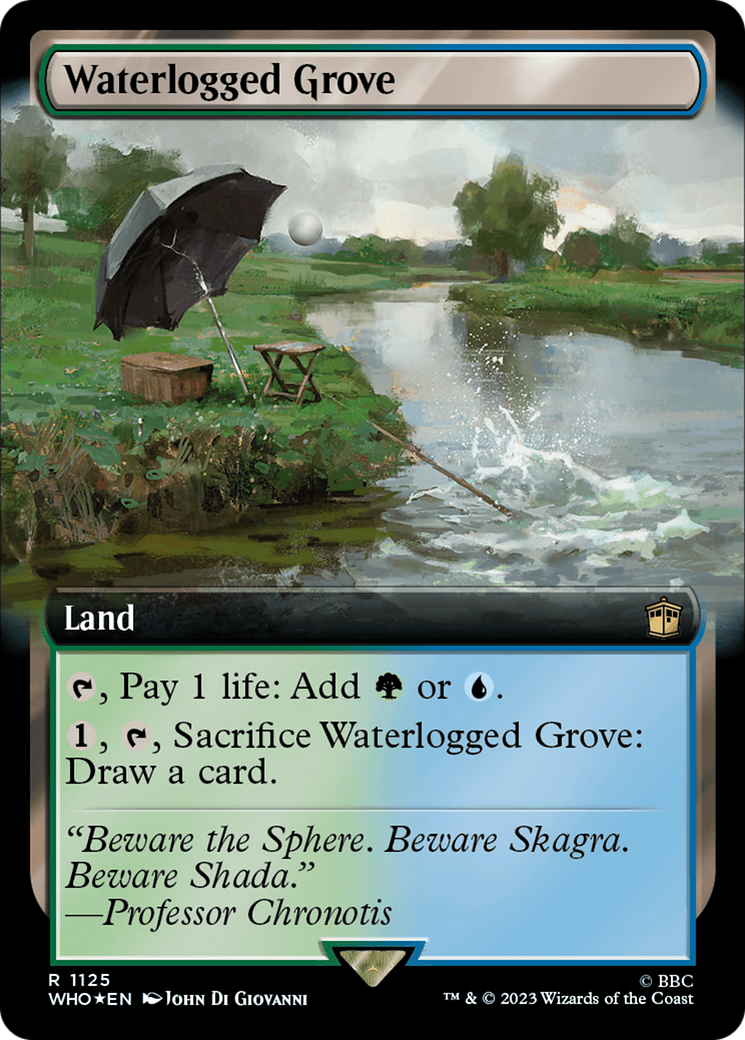 Waterlogged Grove (Extended Art) (Surge Foil) [Doctor Who] | Gamers Paradise