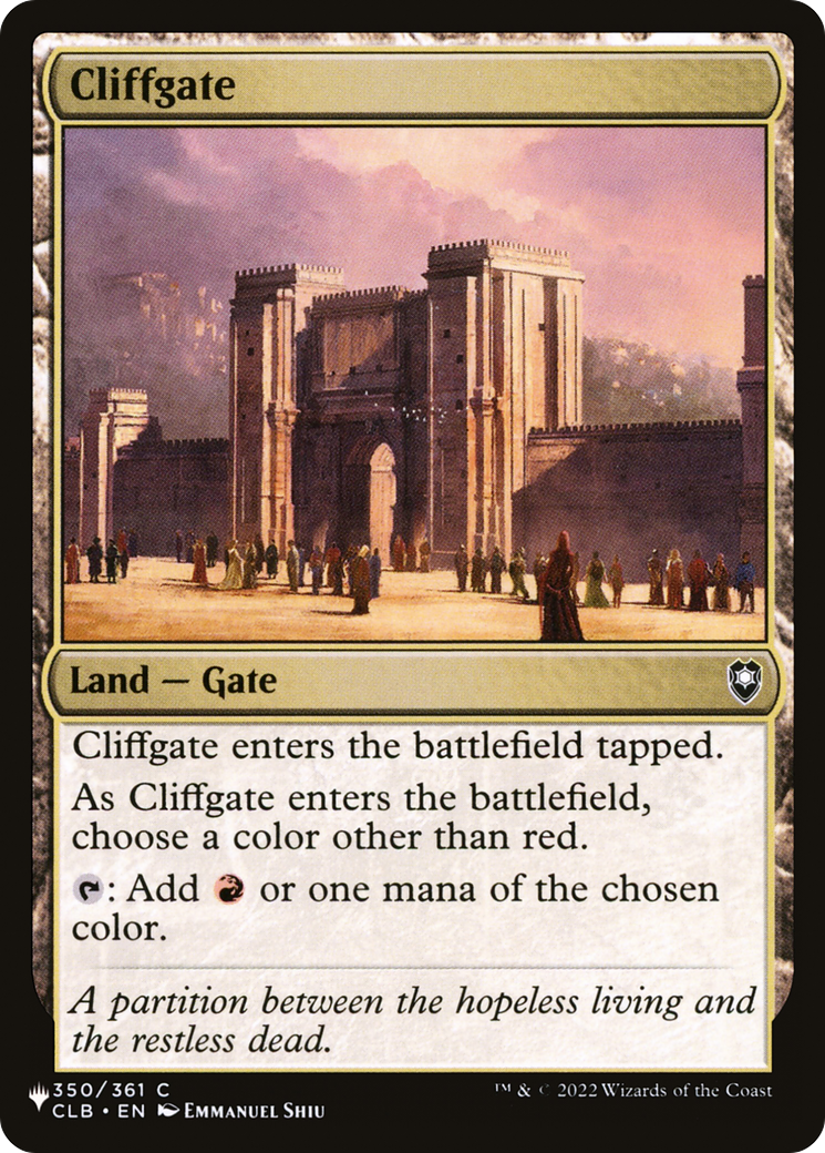 Cliffgate [The List] | Gamers Paradise