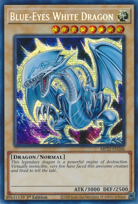 Blue-Eyes White Dragon [MP22-EN266] Prismatic Secret Rare | Gamers Paradise