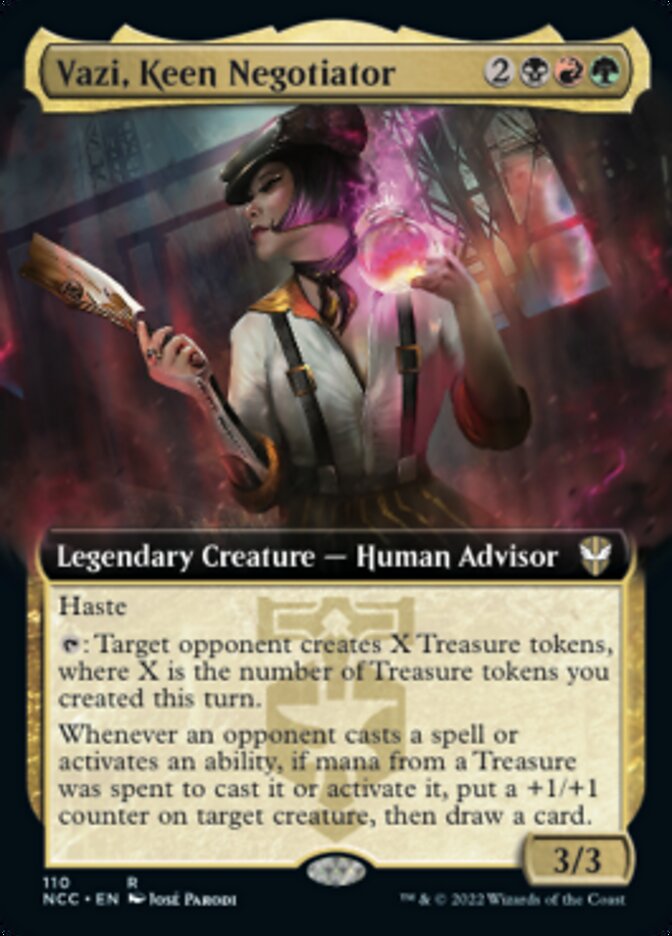 Vazi, Keen Negotiator (Extended Art) [Streets of New Capenna Commander] | Gamers Paradise