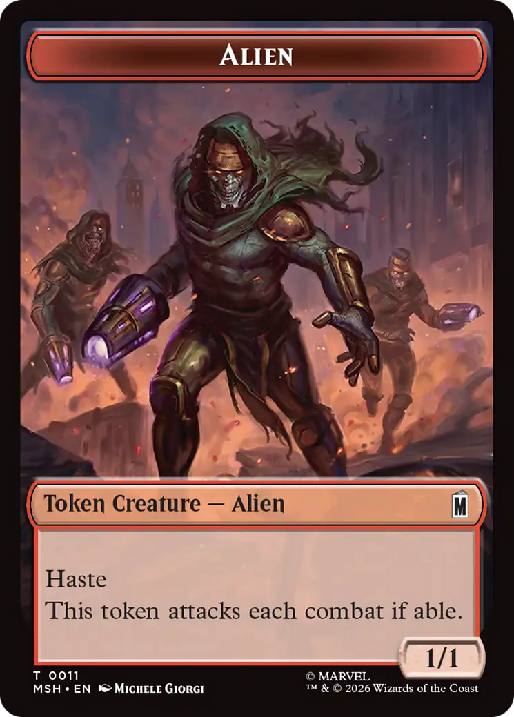 Wall // Alien Double-Sided Token [Marvel Super Heroes Tokens] | Gamers Paradise