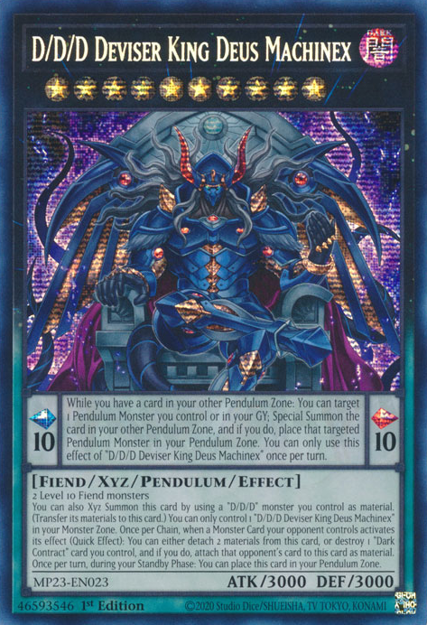 D/D/D Deviser King Deus Machinex [MP23-EN023] Prismatic Secret Rare | Gamers Paradise