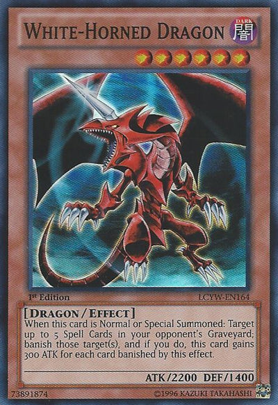 White-Horned Dragon (Redemption Replacement) [MDP2-EN006K] Rare | Gamers Paradise